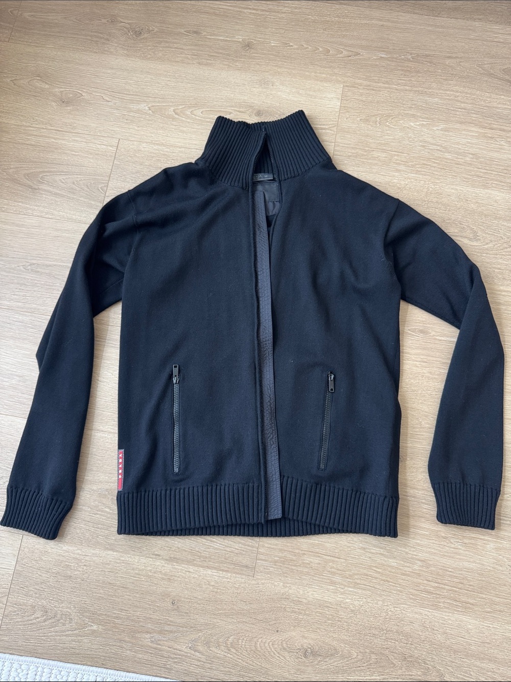 Prada Men's Black Zip-Up Sweater Jacket